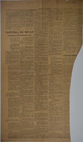 Historia de Minas - Echos da inconfidencia