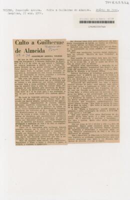 Culto a Guilherme de Almeida