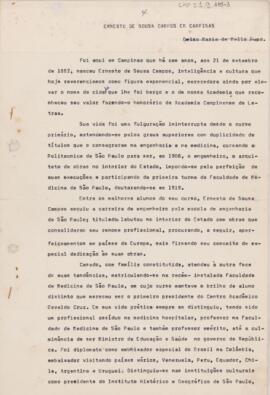 Ernesto de Sousa Campos em Campinas