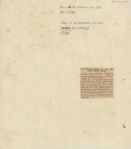 Um telegramma do Dr. Arthur Bernardes