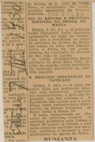 Pio XI recebe o Primeiro Ministro da Ordem de Malta