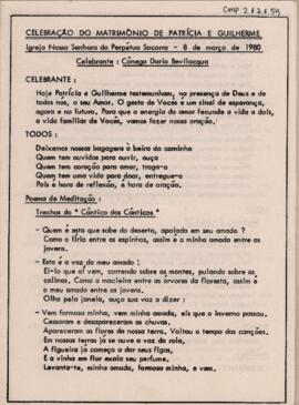 Celebração do Matrimônio