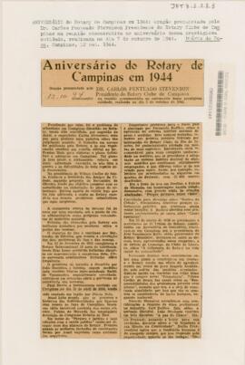 Aniversário do Rotary de Campinas em 1944