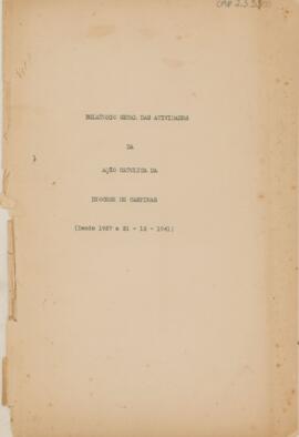 Relatório geral das atividades da ação católica da diocese de campinas