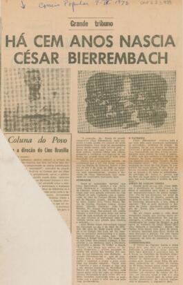 Há cem anos nascia César Bierrembach
