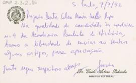 [Carta de encaminhamento]