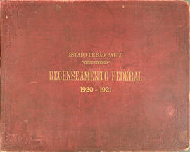 Estado de São Paulo: Recenseamento Federal 1920–1921