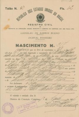 [Certidão de Nascimento]
