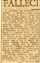 [Obituário de Izabel de Barros Vidigal]