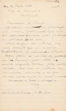 [Carta pessoal]
