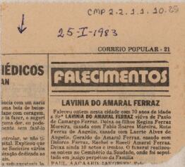 [Nota de falecimento]