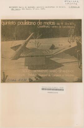 Movimento Mario de Andrade: quinteto paulistano de metais