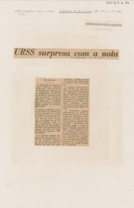 URSS surpresa com a nota