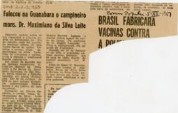 Faleceu no Guanabara o campineiro mons. dr. Maximiano da Silva Leite