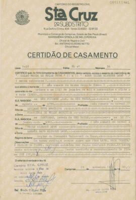[Certidão de Casamento]