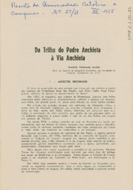 Da trilha do Padre Anchieta à Via Anchieta
