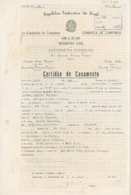 Certidão de Casamento