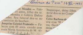 [Nota de falecimento]
