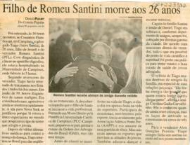 Filho de Romeu Santini morre aos 26 anos