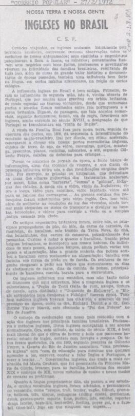 Nossa terra e nossa gente - Ingleses no Brasil