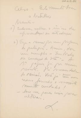 [Carta de pedido de esclarecimento]