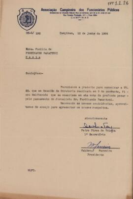 [Carta de condolências]