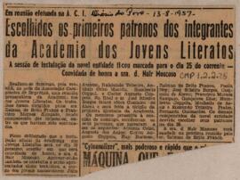 Escolhidos os primeiros patronos dos integrantes da Academia dos Jovens Literatos