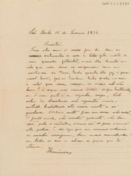 [Carta de pesar]