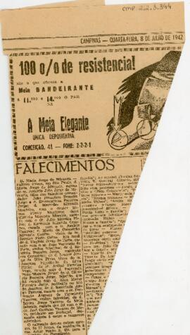 Falecimentos