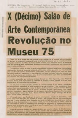 X (Décimo) Salão de Arte Contemporânea: Revolução no Museu 75