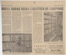 Obras raras numa biblioteca de Campinas