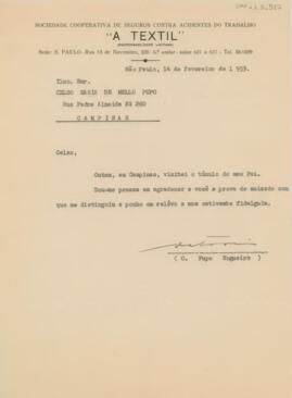 [Carta de agradecimento]