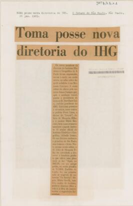 Toma posse nova diretoria do IHG