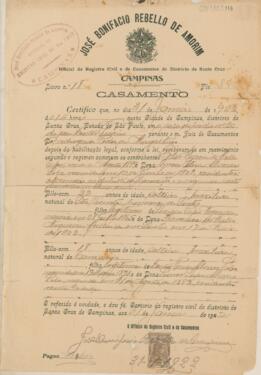 [Certidão de Casamento]