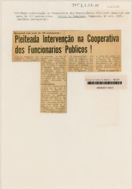 Pleiteada intervenção na Cooperativa dos Funcionários Publicos!