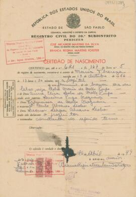 Certidão de Nascimento