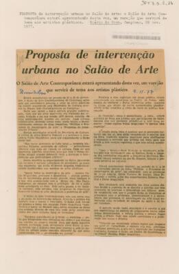 Proposta de intervenção urbana no Salão de Arte