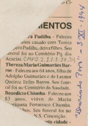 [Nota de falecimento]