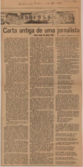 Carta antiga de uma jornalista