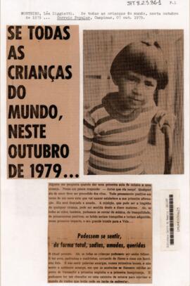 Se todas as crianças do mundo, neste outubro de 1979