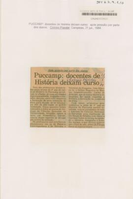 Puccamp: docentes de História deixam curso