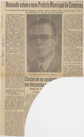 Nomeado ontem o novo Prefeito Municipal de Campinas