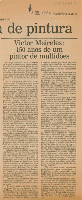 Victor Meireles: 150 anos de um pintor de multidões