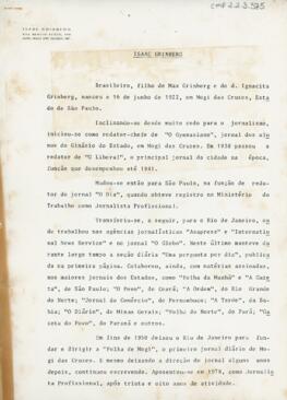 [Biografia de Isaac Grinberg]