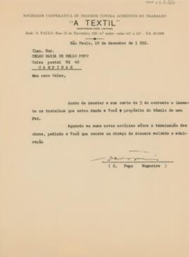 [Carta pessoal]