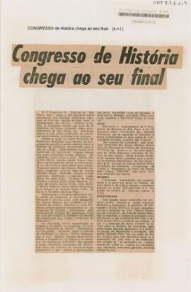 Congresso de História chega ao seu final