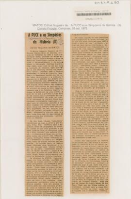 A PUCC e os Simpósios de História (II)