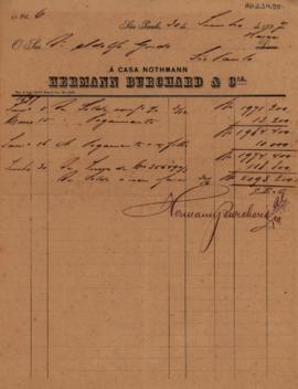 [Extrato de conta corrente da Casa Nothmann e Hermann Burchard & Cia]