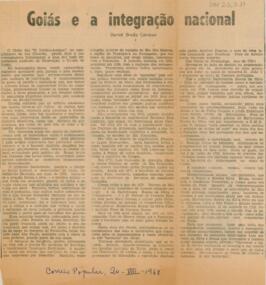 Goiás e a integração nacional