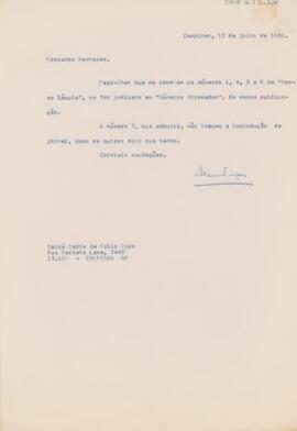 [Carta de pedido de encaminhamento]